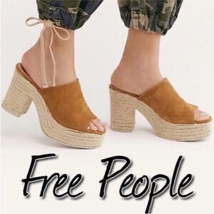 Free People Larissa Espadrille Platforms NWT US9